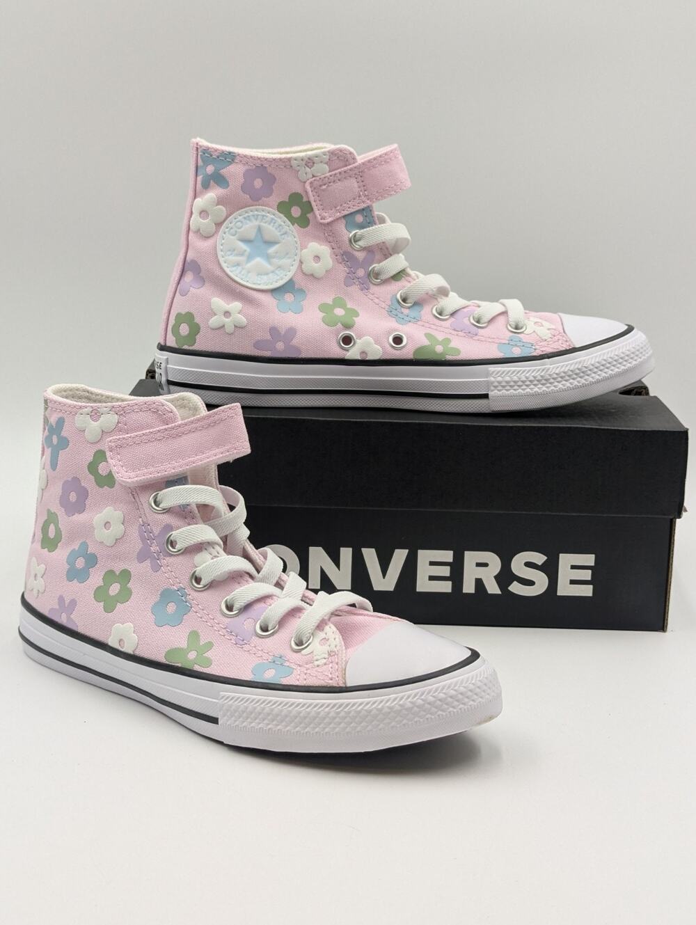 Converse Girls Youth Size 3 Chuck Taylor All Star 1V High Top Pink Sneakers